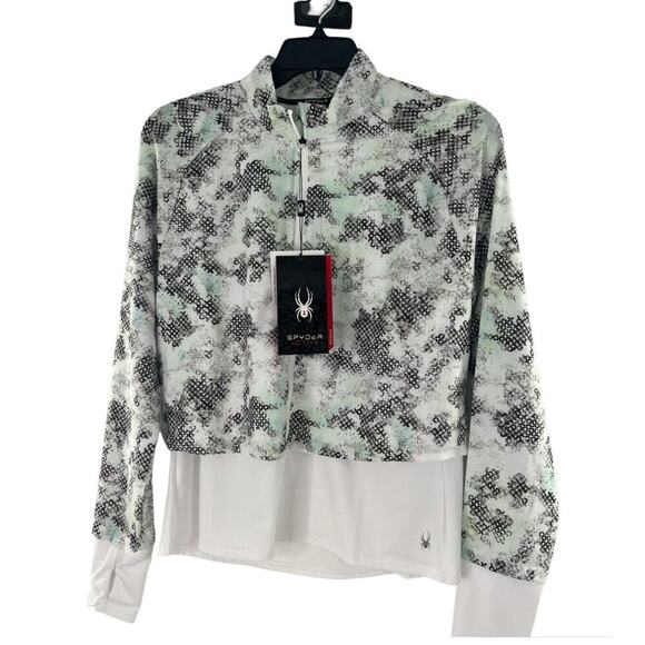 Spyder Active Jacket Women’s Size Large Layered Thumbhole Reflective Proweb NEW - Picture 1 of 13
